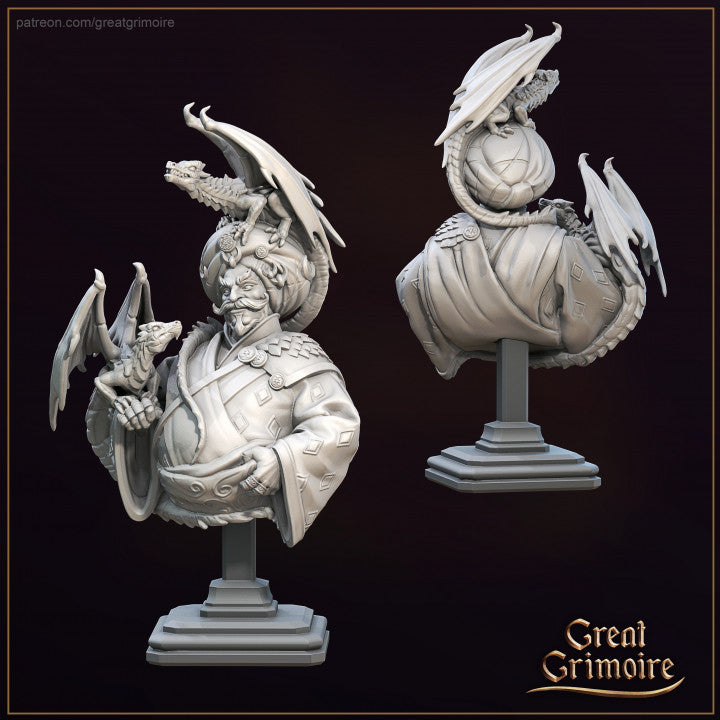 Dragon Merchant Bust  by Great Grimoire