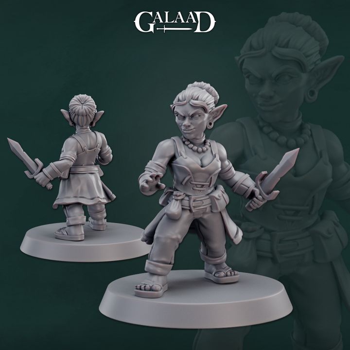 Female Goblin w/Dagger 01 by Galaad Miniatures