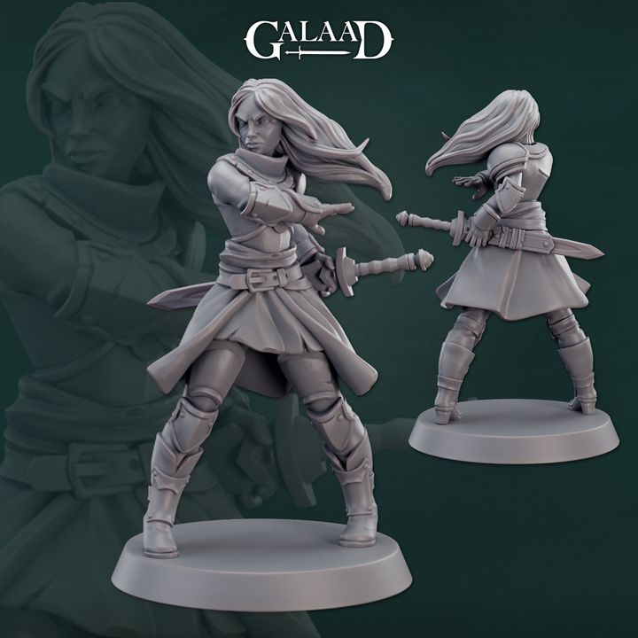 Female Knight 01 by Galaad Miniatures