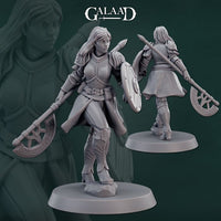 Female Spear Warrior 01 by Galaad Miniatures