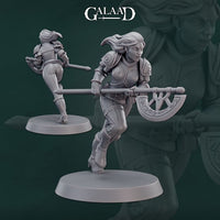 Female Spear Warrior 02 by Galaad Miniatures