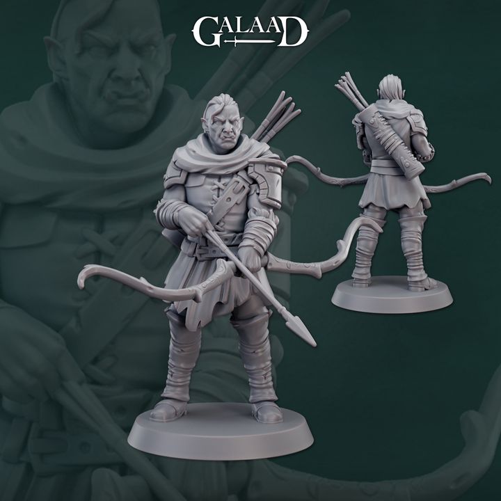 Male Half-Orc Ranger 02 by Galaad Miniatures