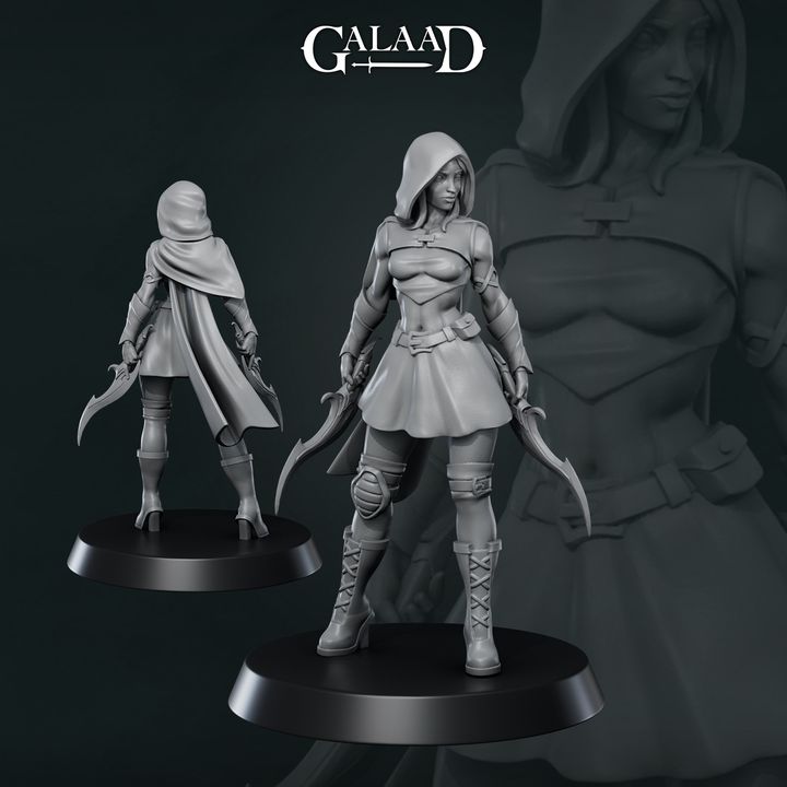 Female Thief / Rogue / Bandit 01 by Galaad Miniatures