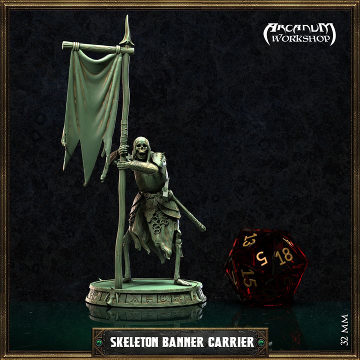 Skeleton Flag Bearer 2 by Arcanum Workshop