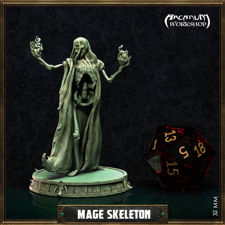 Skeleton Mage 2 by Arcanum Workshop