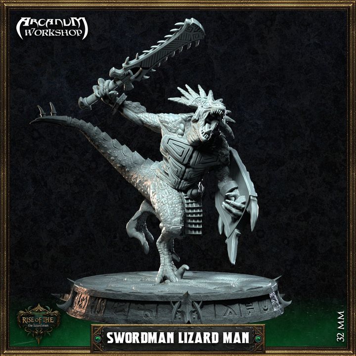 Lizardman Swordsman by Arcanum Workshop