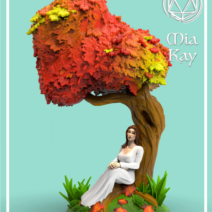 Gaia Sitting Under a Tree by Mia Kay M3DM