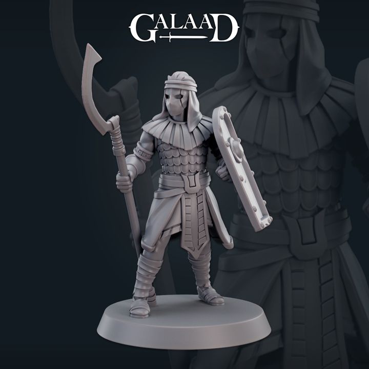 Male Egyptian Soldier 01 by Galaad Miniatures