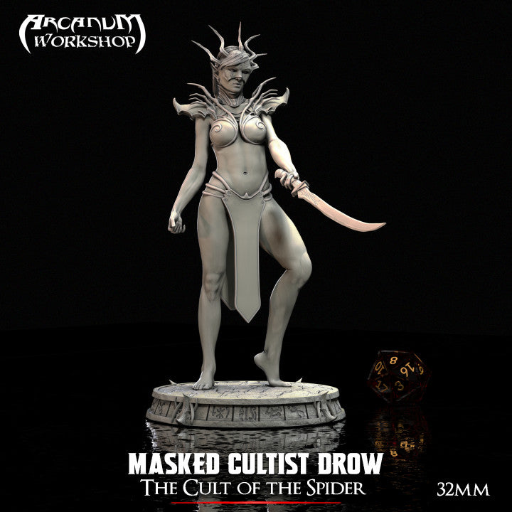 Drow Masked Cultist 1 by Arcanum Workshop