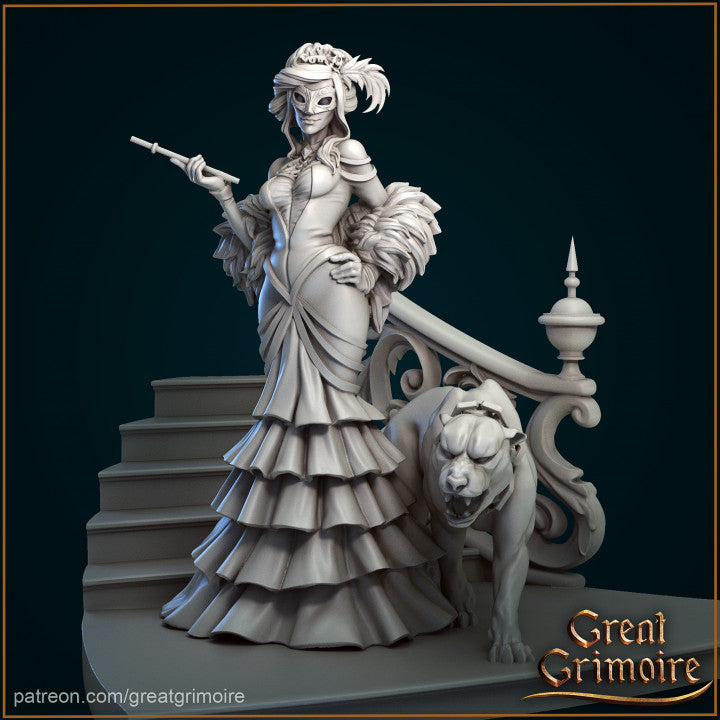 Milady with Panther by Great Grimoire