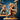 Unpainted beige resin render of a female minotaur miniature by La Louve 3D, shown in two angles — the foreground pose shows her mid-charge with a large spiked maul raised overhead, one hoof lifted, horns swept back, and a wild mane flowing behind her; the background pose shows a rear three-quarter view with a staff weapon; both stand on detailed rocky bases at 32mm scale