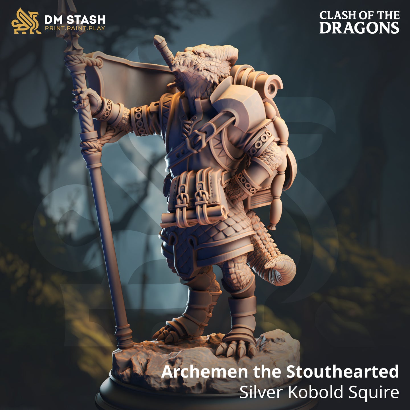 Silver Kobold Squire (Archemen the Stouthearted) by DM Stash