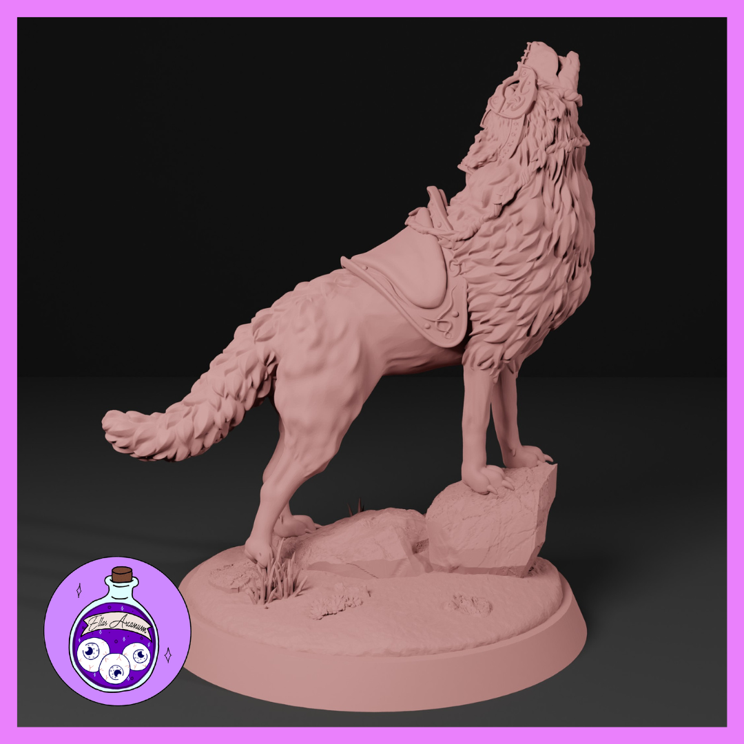 Armored Wolf Steed 2 by Ella's Arcanum Minis