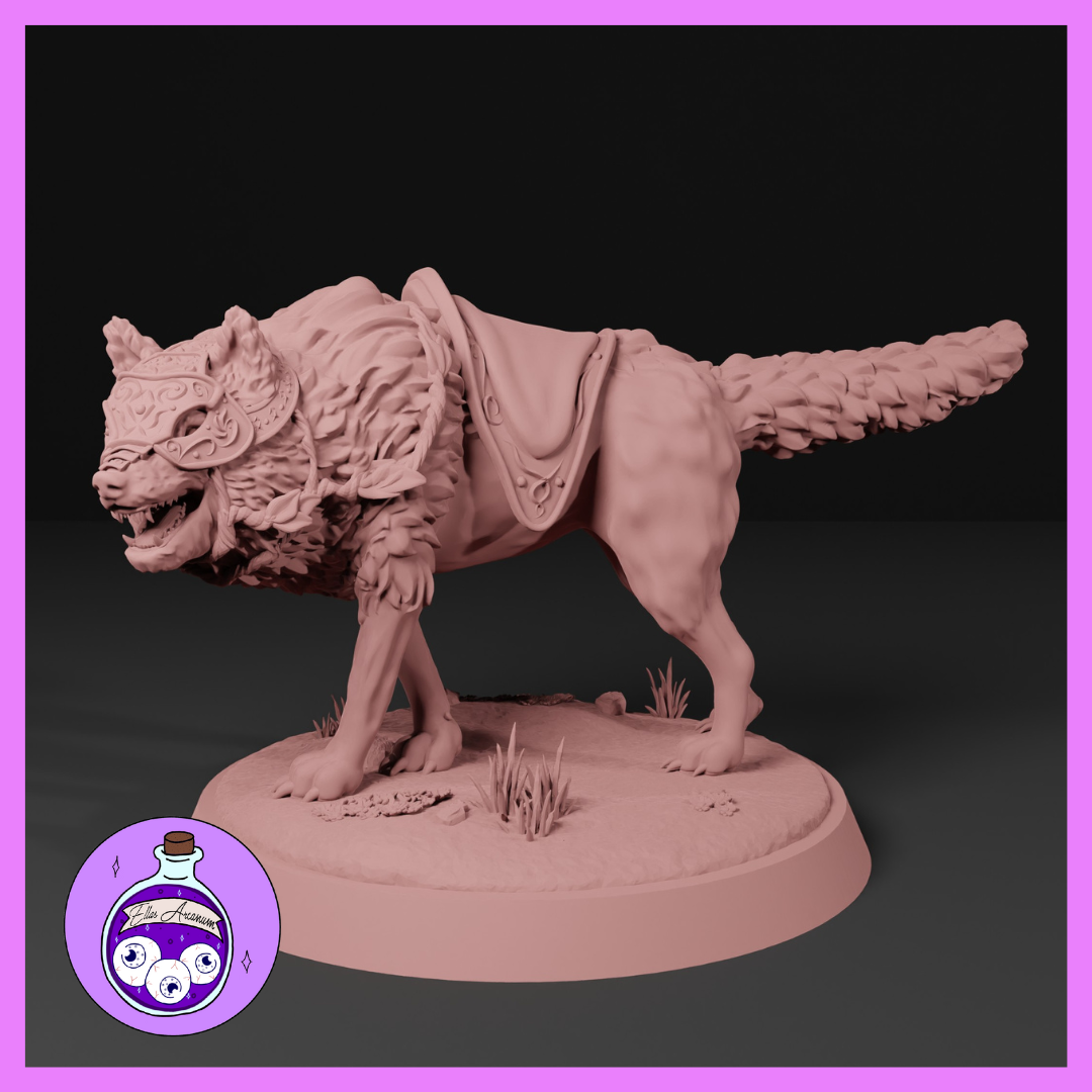 Armored Wolf Steed 3 by Ella's Arcanum Minis