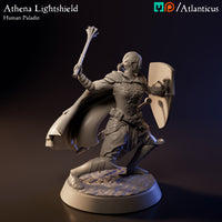 Athena Lightshield Human Paladin w/Mace by Atlanticus Arts