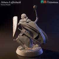 Athena Lightshield Human Paladin w/Mace by Atlanticus Arts