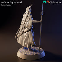 Athena Lightshield Human Paladin w/Spear by Atlanticus Arts