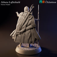 Athena Lightshield Human Paladin w/Spear by Atlanticus Arts