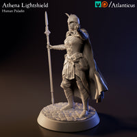 Athena Lightshield Human Paladin w/Spear by Atlanticus Arts