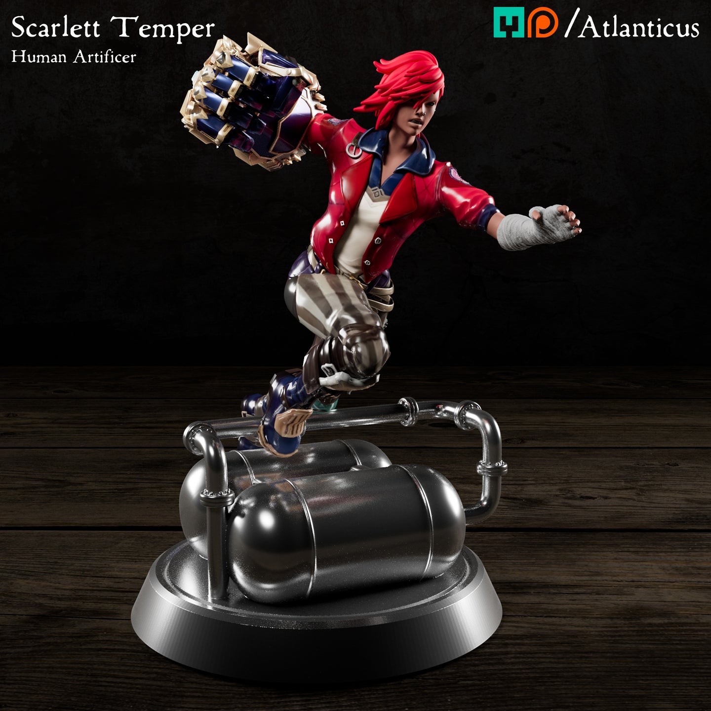 Scarlett Temper Female Human Artificer by Atlanticus Arts