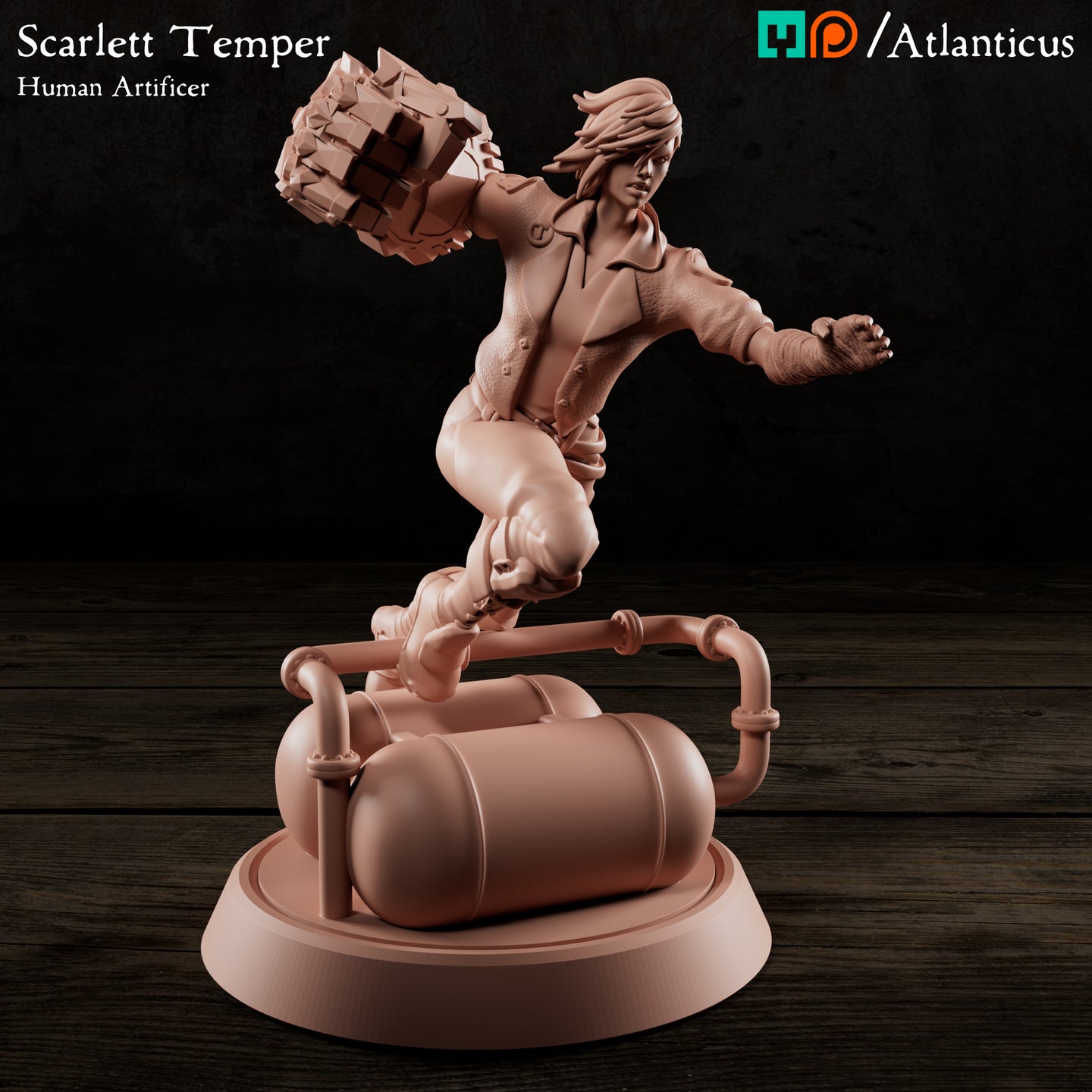 Scarlett Temper Female Human Artificer by Atlanticus Arts