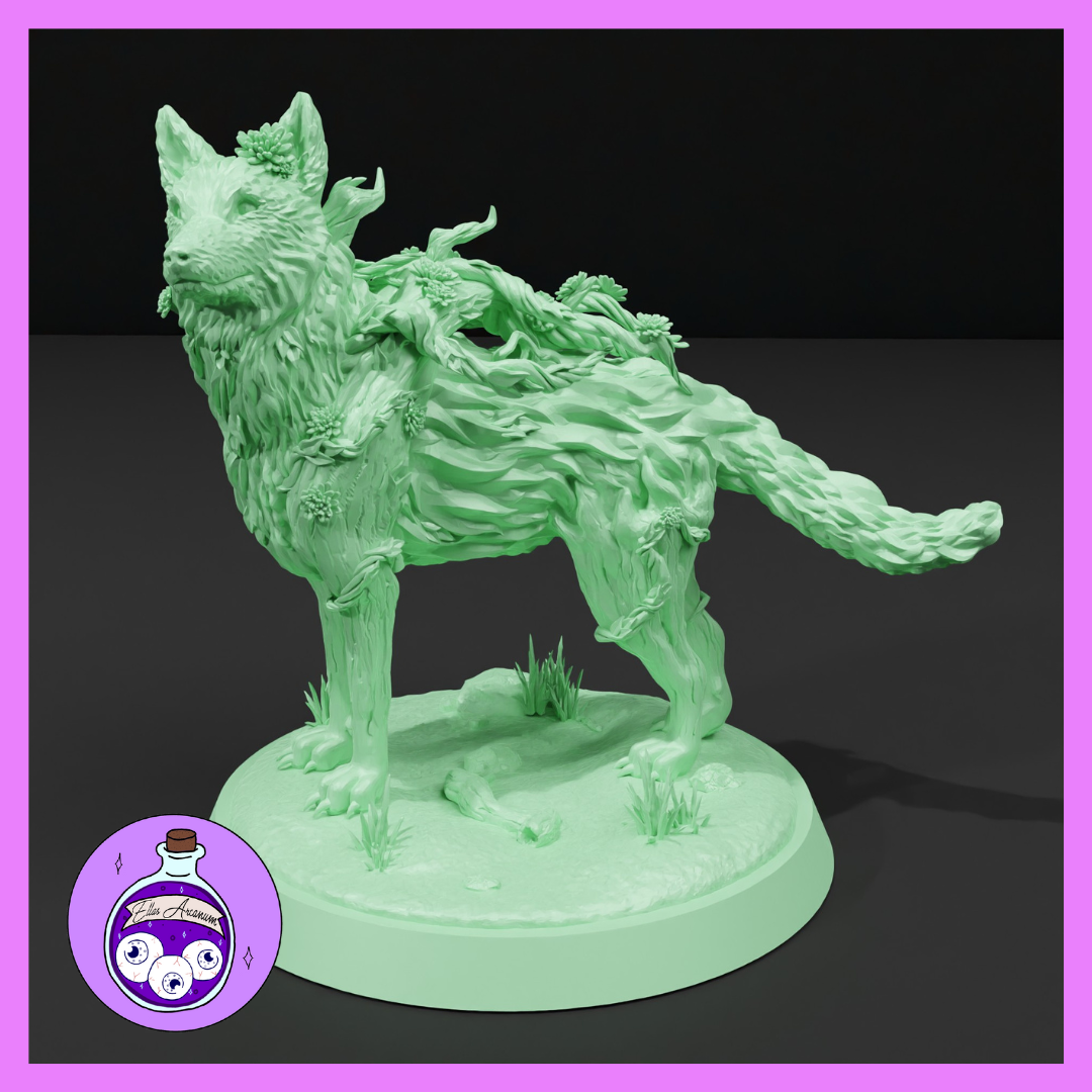Attentive Forest Sprite Wolf by Ella's Arcanum Minis