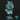 Digital render of the Avatar of Spring bust by Witchsong Miniatures — a horned female nature spirit with a dense crown of sculpted flowers and foliage, narrowed eyes, bark-textured torso, and an integrated stone plinth base, shown in teal-tinted grey against a dark background