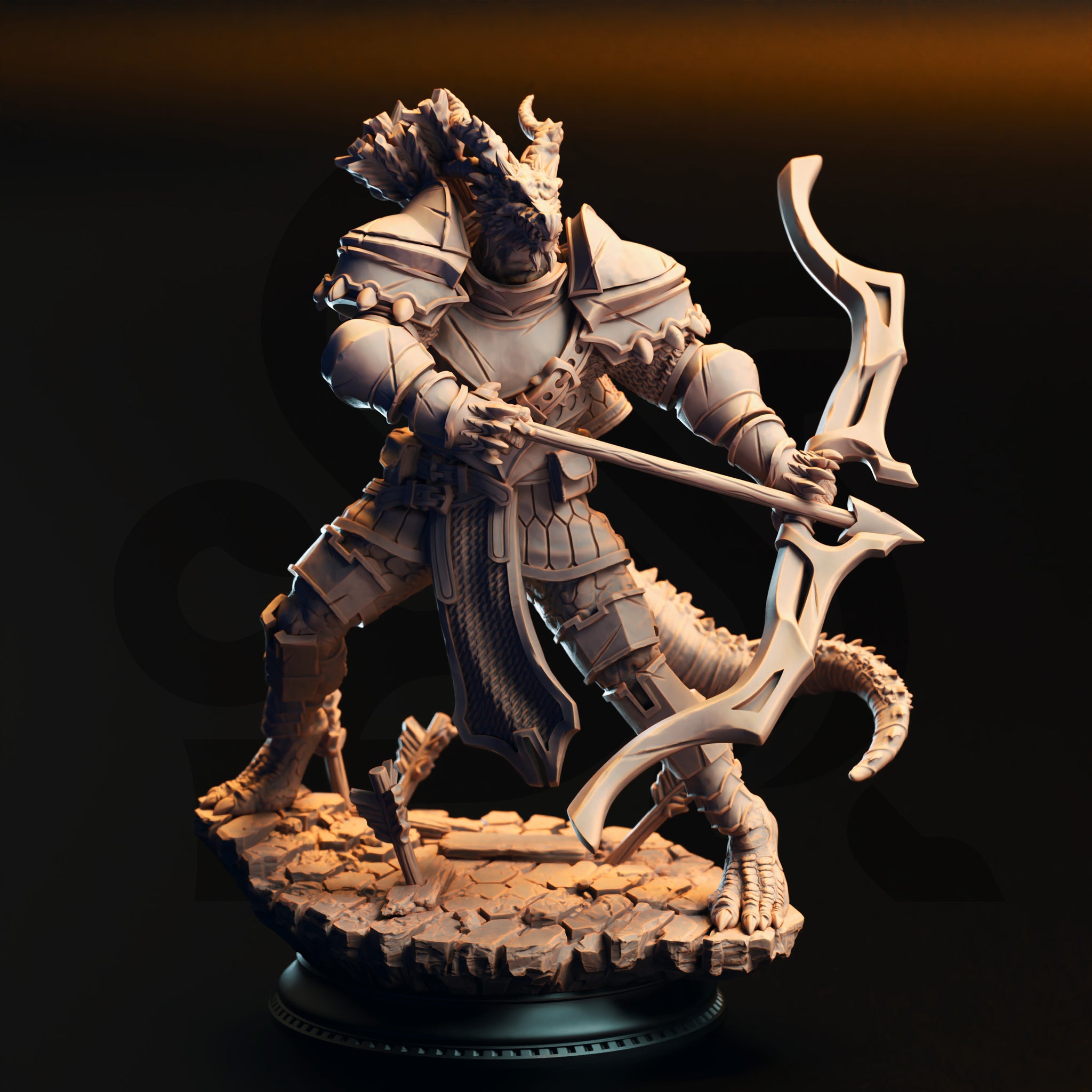 Silver Dragonborn Knight 01 by DM Stash