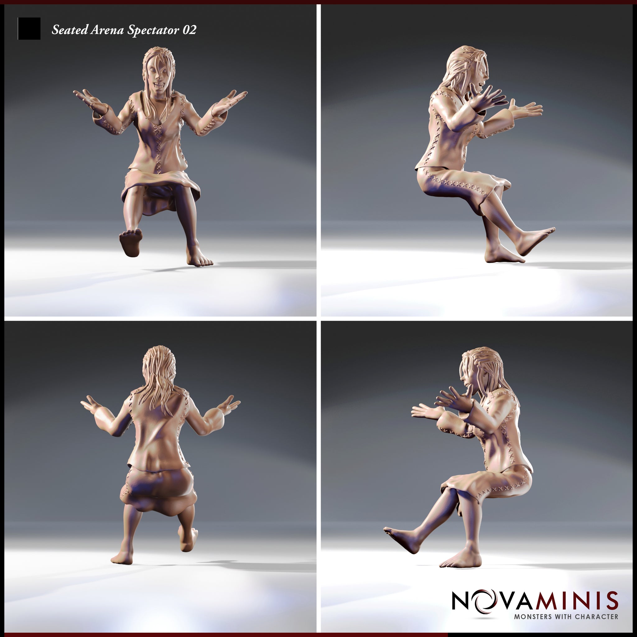 Seated Arena Spectator Bundle by Novaminis