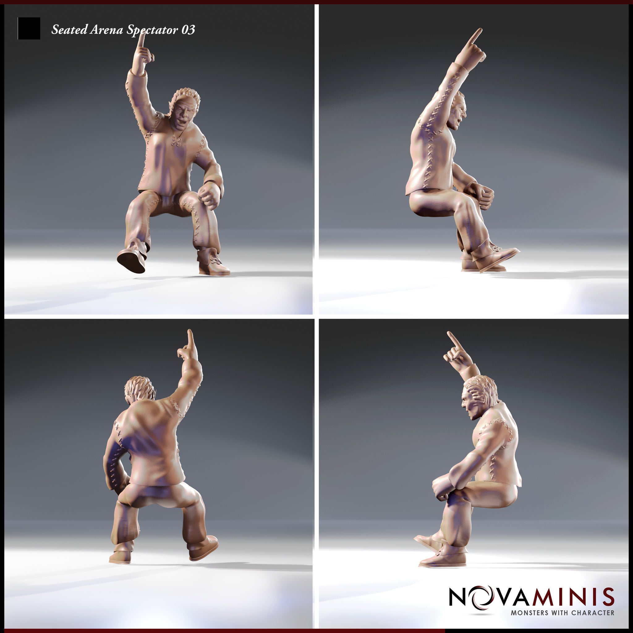 Seated Arena Spectator Bundle by Novaminis