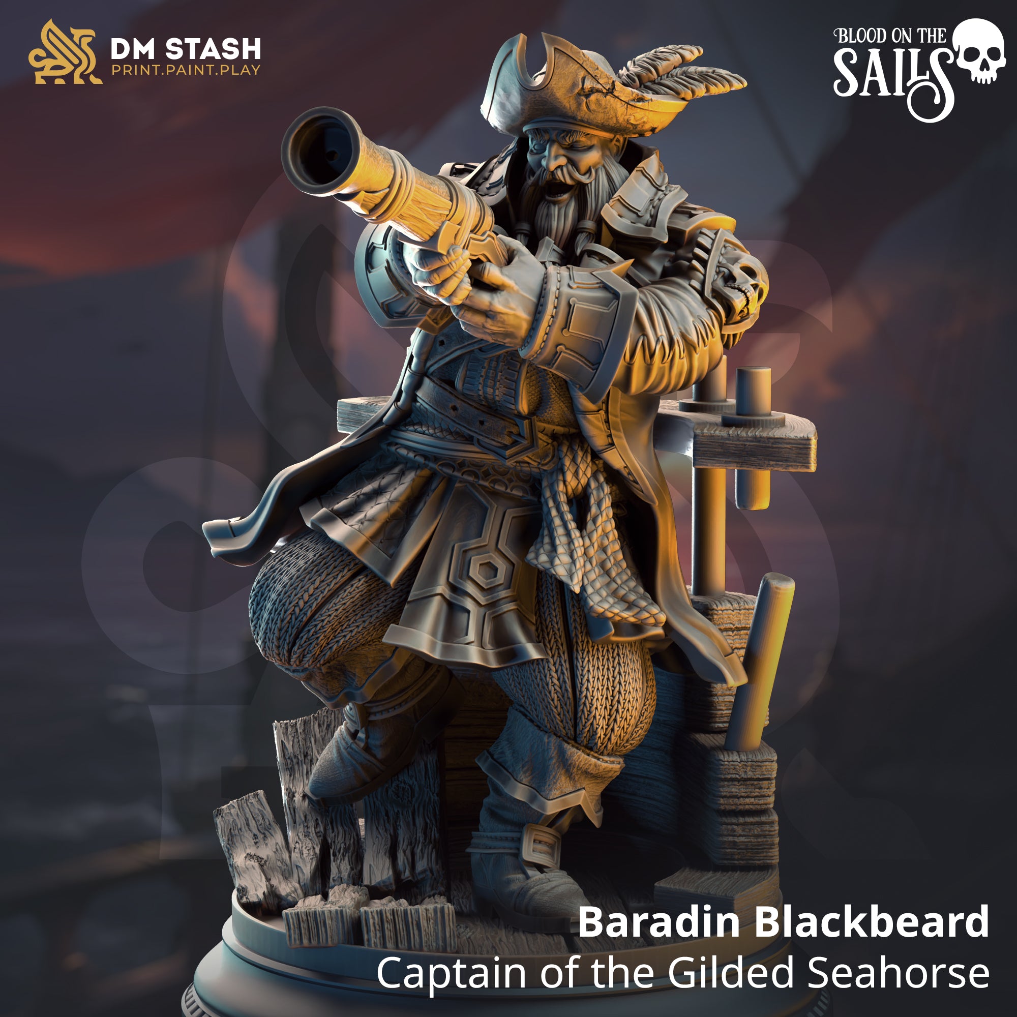 Captain of the Gilded Seahorse (Baradin Blackbeard) by DM Stash