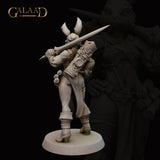 Female Rabbitfolk Battlemage 01 by Galaad Miniatures
