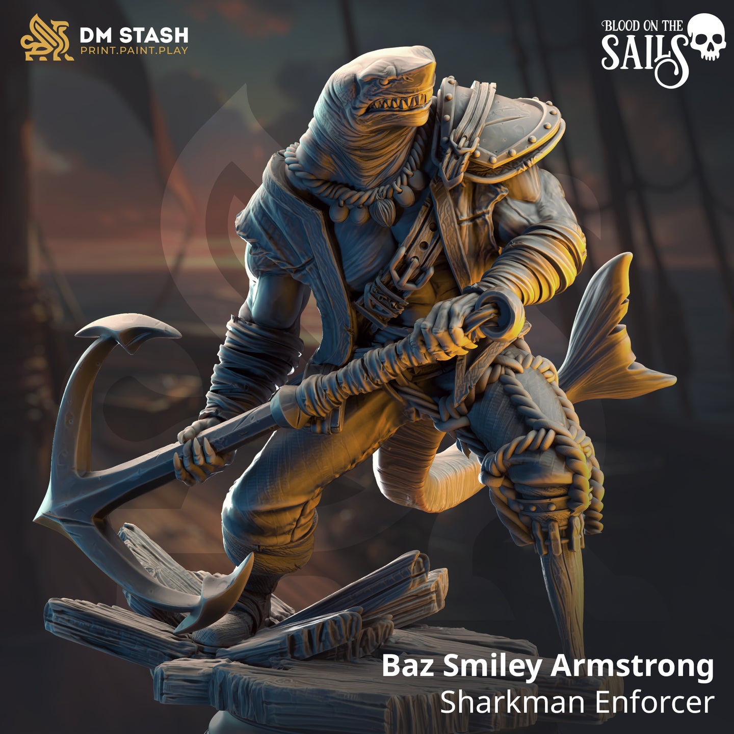 Great White Sharkfolk Enforcer (Baz Smiley Armstrong) by DM Stash