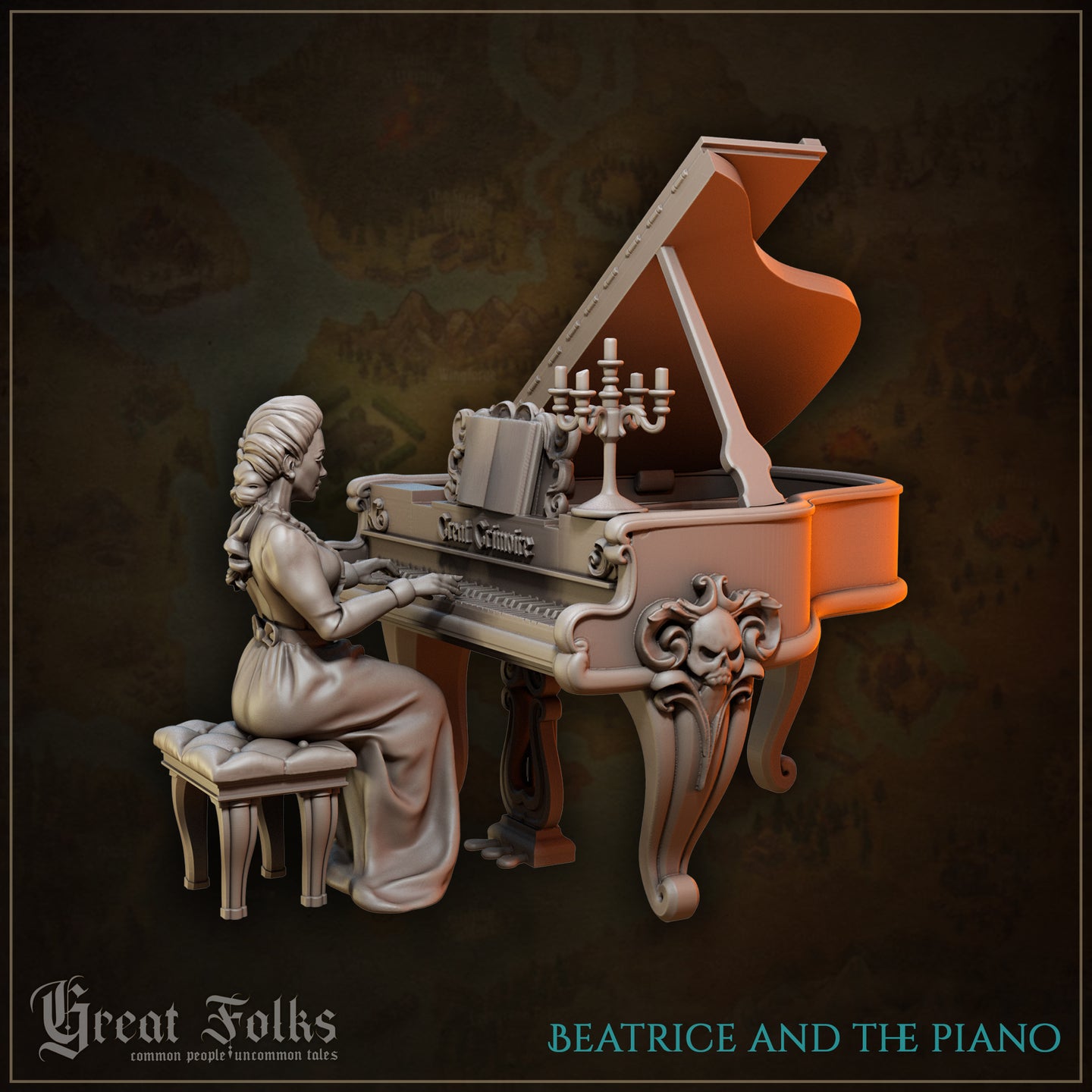 Beatrice de Clare at the piano by Great Grimoire