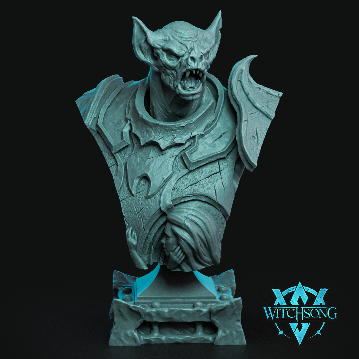 Snarling Bat Beladrin's Anguish Bust | D&D Mini for Ravenloft Campaigns – MitzNSimz