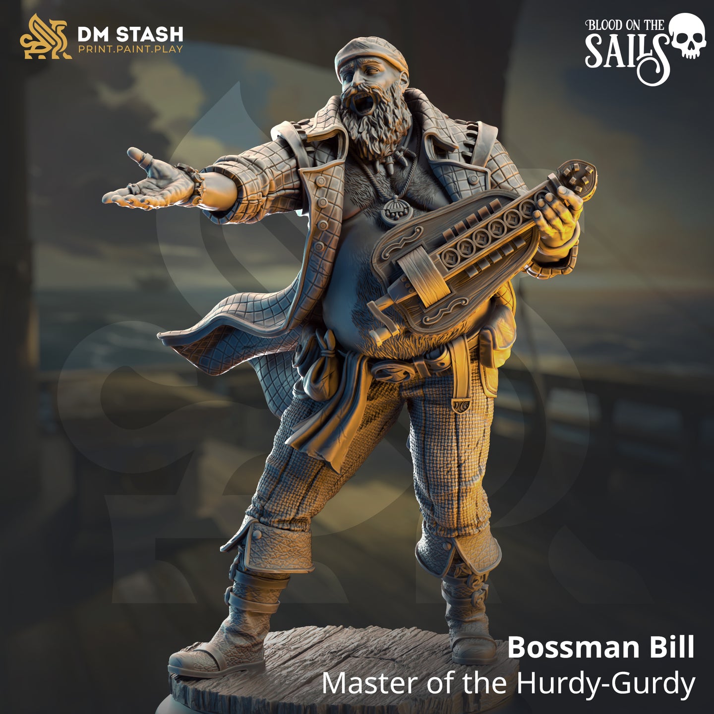 Master of the Hurdy Gurdy Pirate Bard (Bossman Bill) by DM Stash