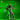 Digital render of the Brothers miniature by The Toadstool Weaver — a two-headed, four-armed fused humanoid horror in 32mm scale, posed mid-lunge with both sets of clawed hands outstretched and twin snarling faces twisted in rage, shown unpainted against a vivid green background