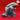 Digital render of the Bulette 02 miniature by Yasashii Kyojin Studio — an unpainted grey resin large creature sculpt shown in a coiled lunging pose with jaws wide open, massive clawed forelimbs braced forward, and heavily muscled torso, against a red background