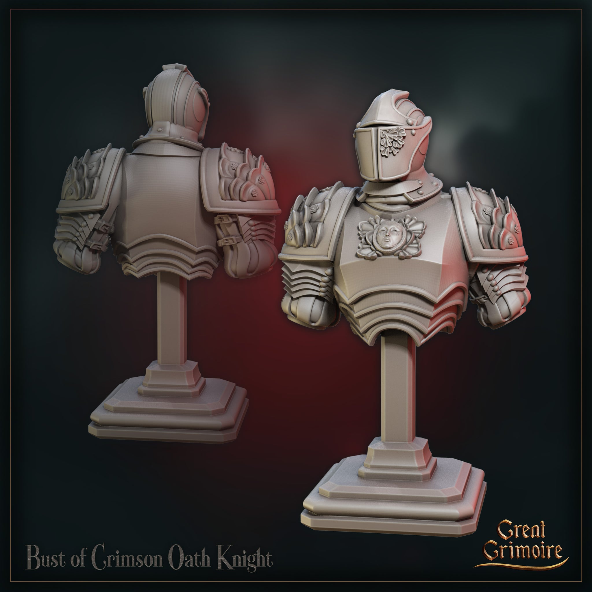 Crimson Oath Knight Bust  by Great Grimoire