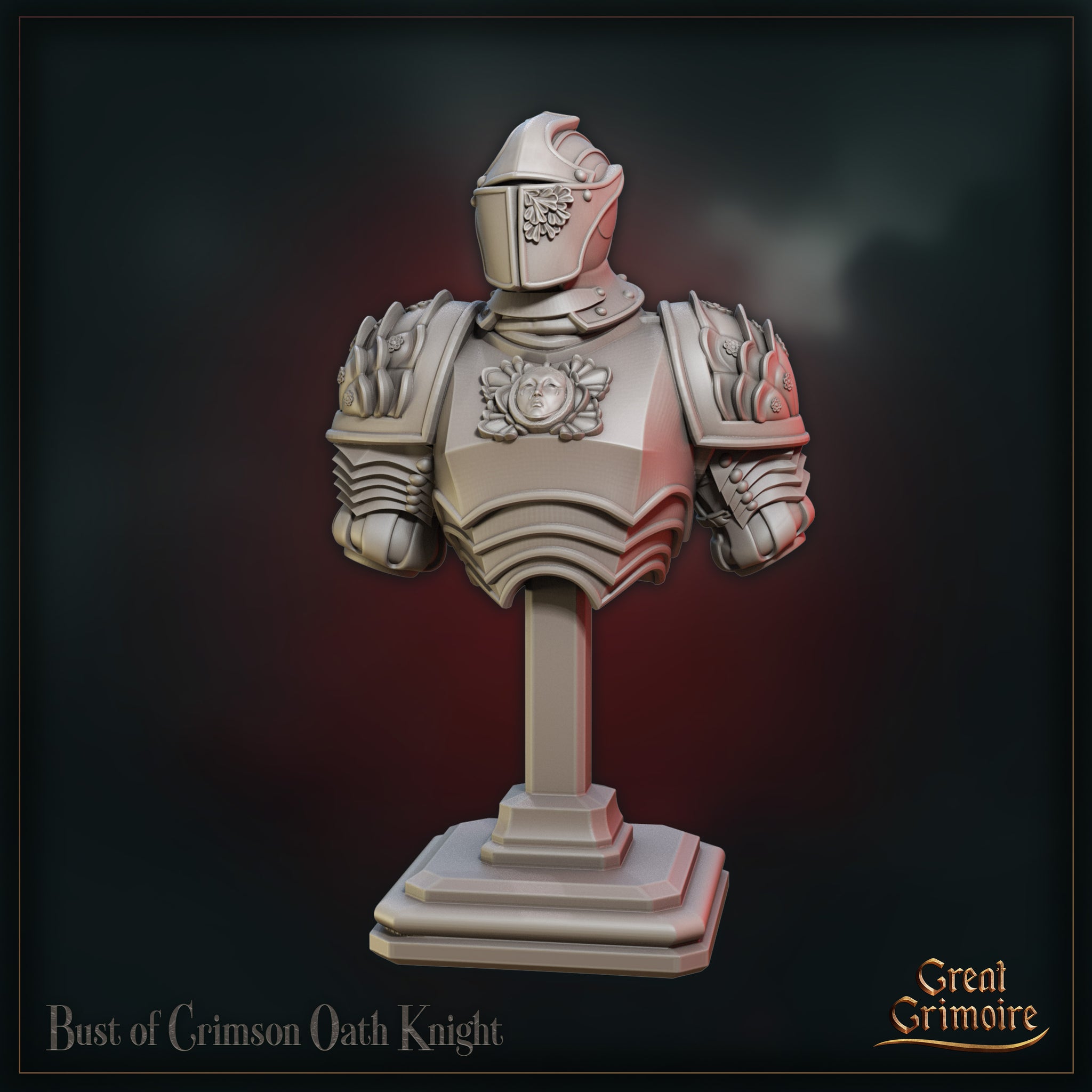 Crimson Oath Knight Bust  by Great Grimoire
