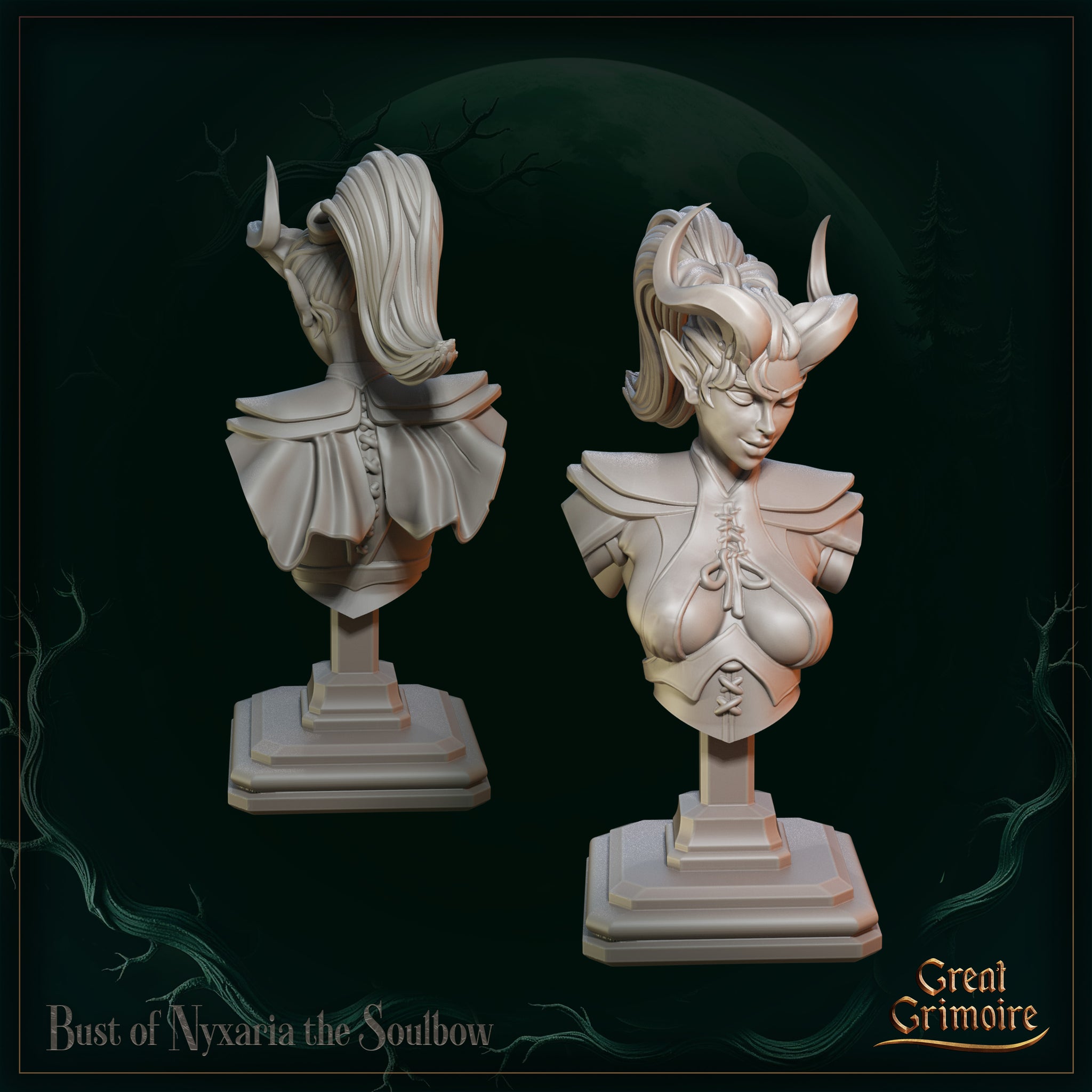 Nyxaria the Soulbow Bust  by Great Grimoire
