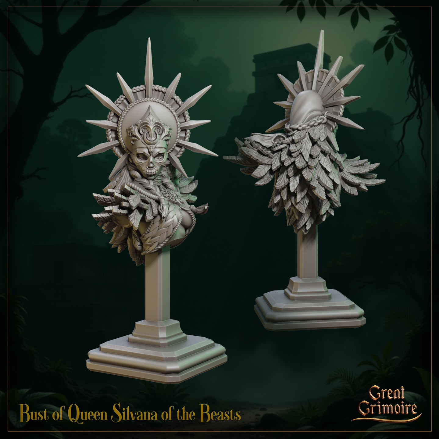 Queen Silvana of the Beasts Bust  by Great Grimoire