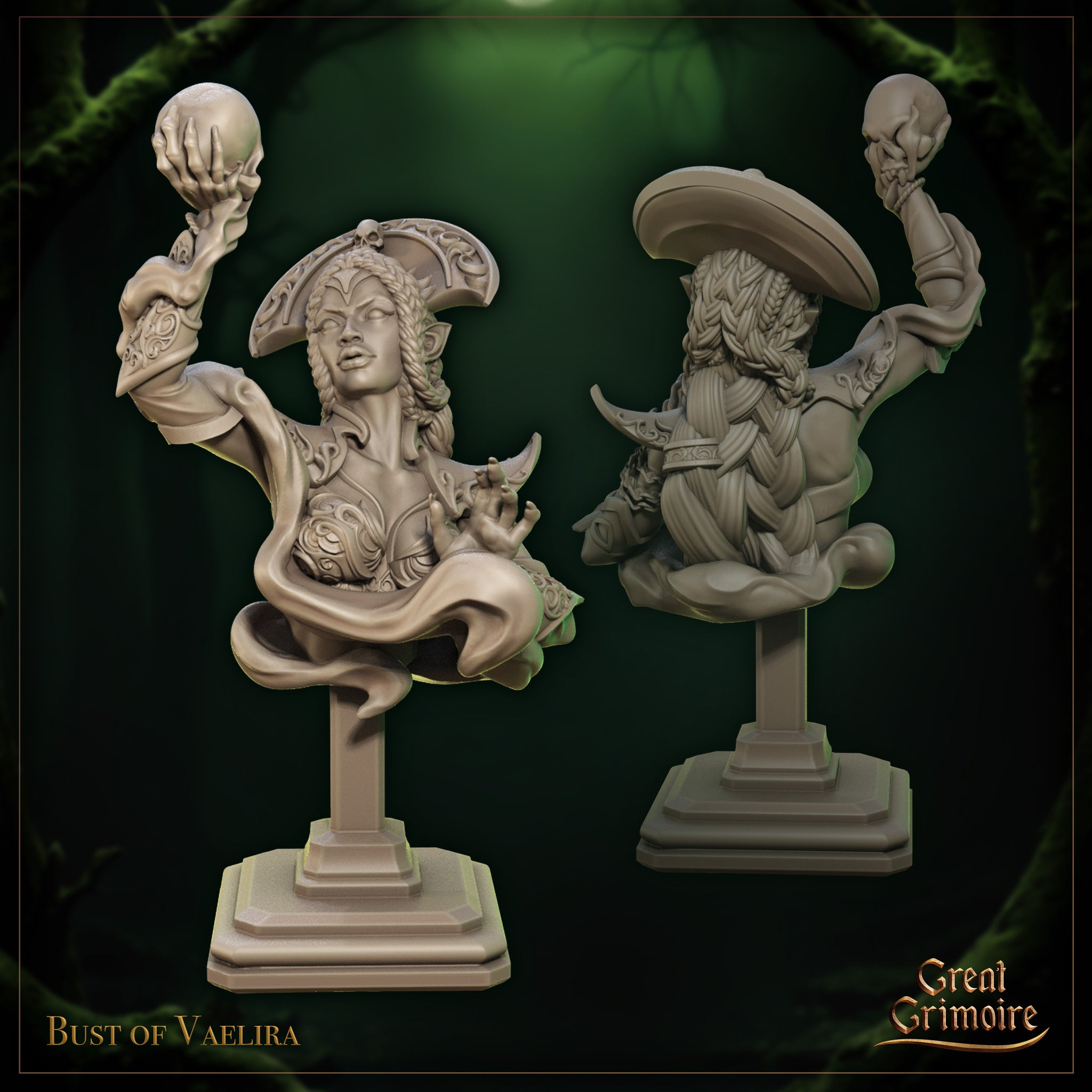 Vaelira the Soulbinder Bust  by Great Grimoire
