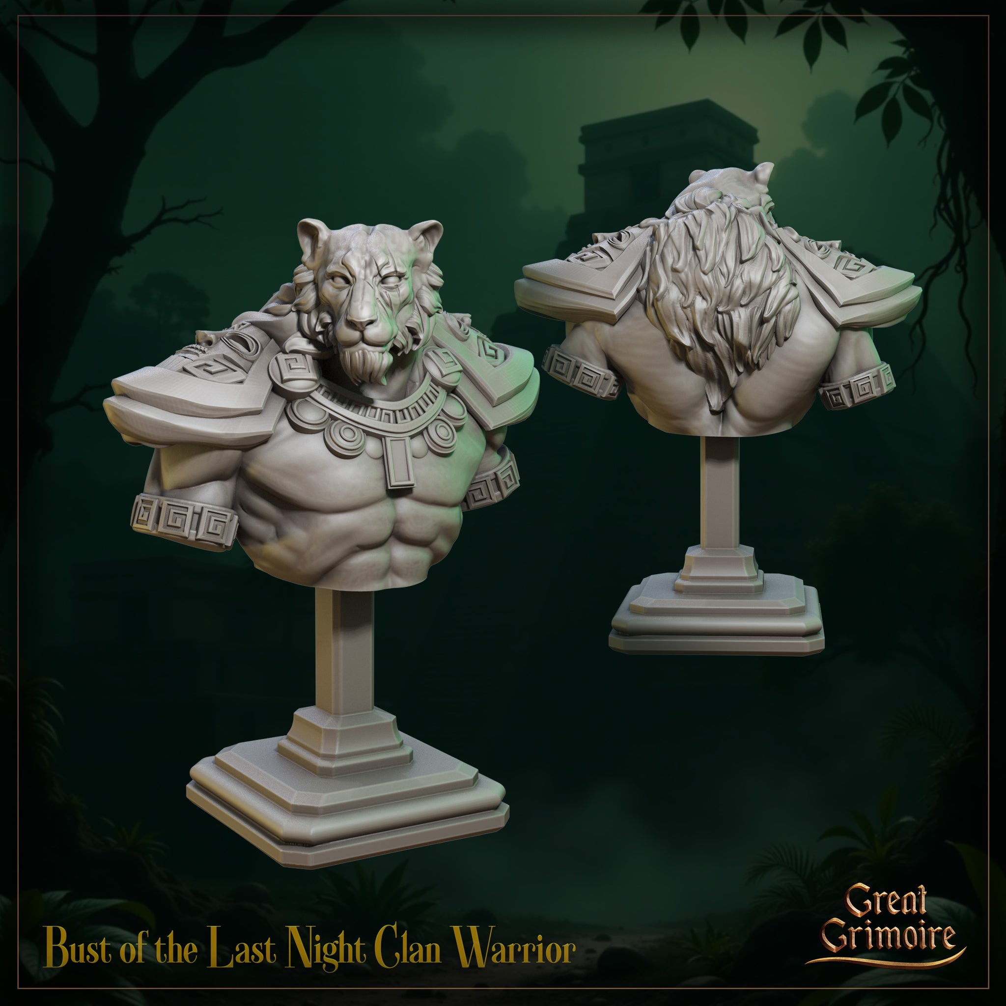 The Last Night Clan Warrior Bust  by Great Grimoire