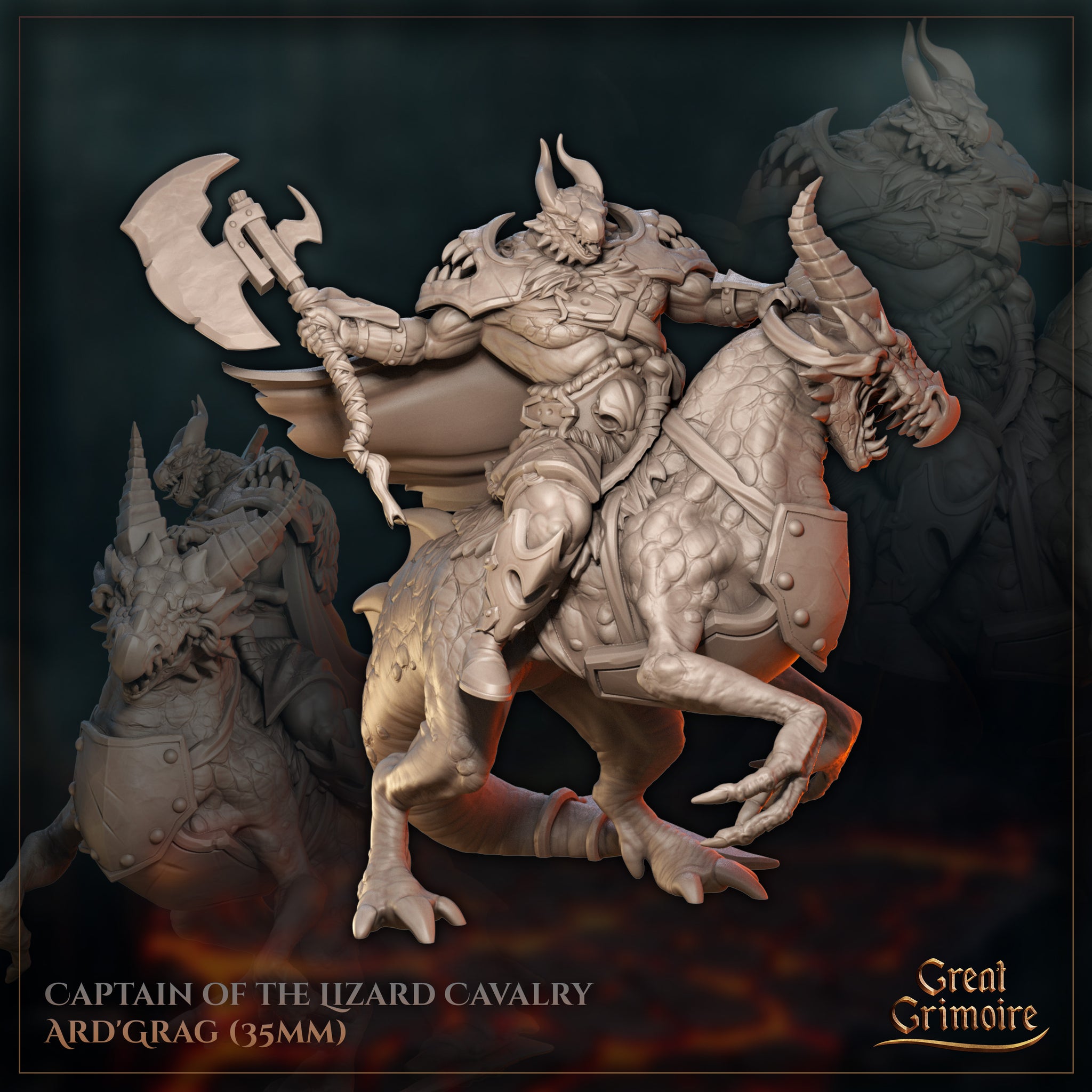 Captain of the Lizard Cavalry - Ard'Grag by Great Grimoire