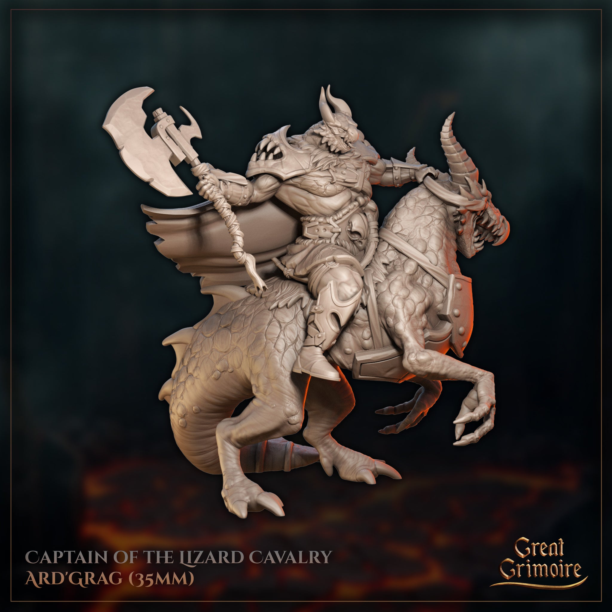 Captain of the Lizard Cavalry - Ard'Grag by Great Grimoire