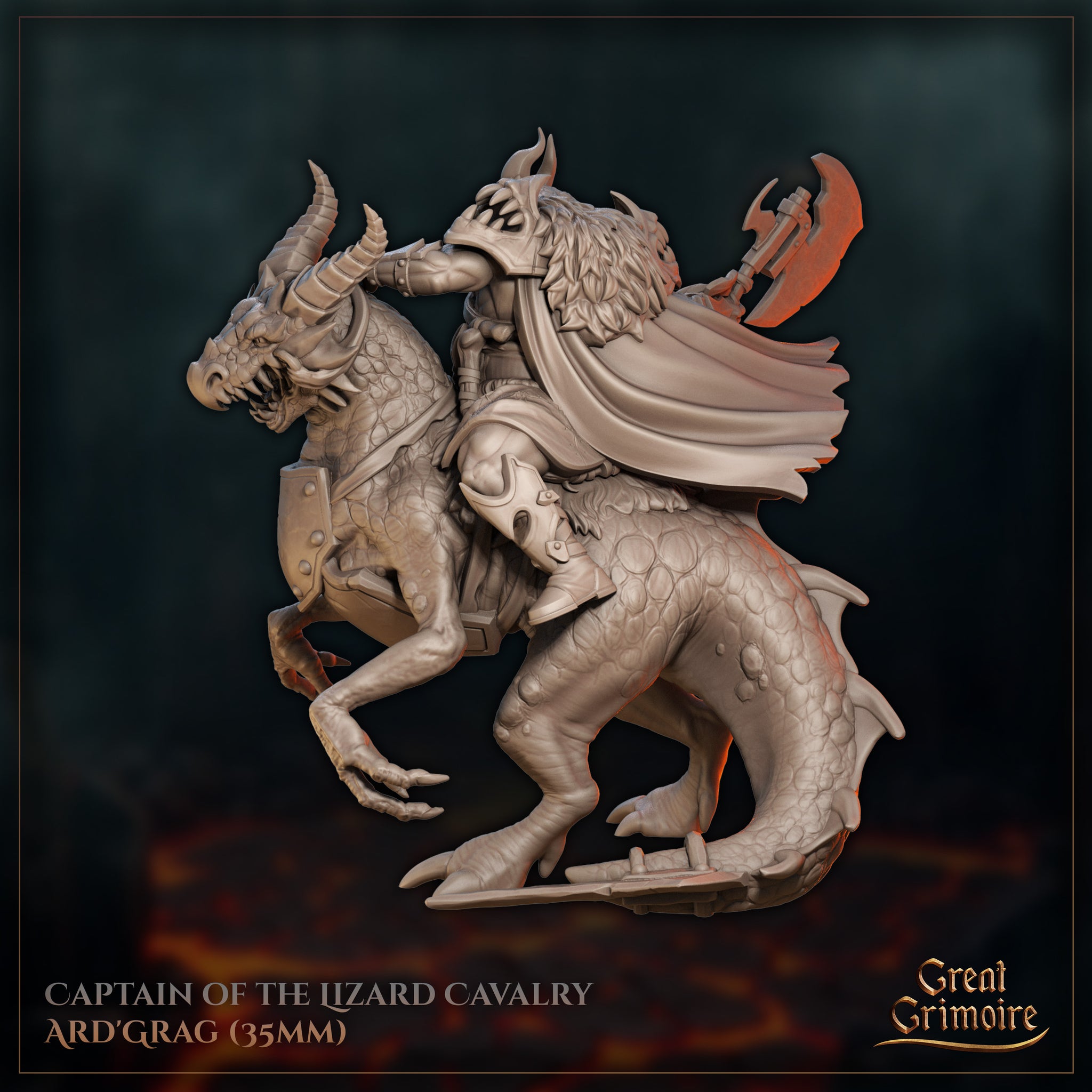 Captain of the Lizard Cavalry - Ard'Grag by Great Grimoire