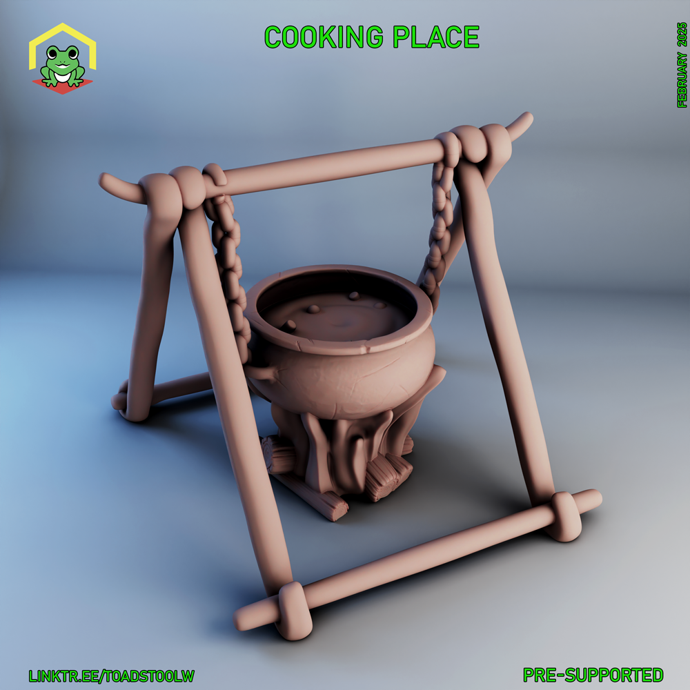 Dungeon Rack Kitchen Cooking Place | D&D Miniature for Dungeon Terrain – MitzNSimz