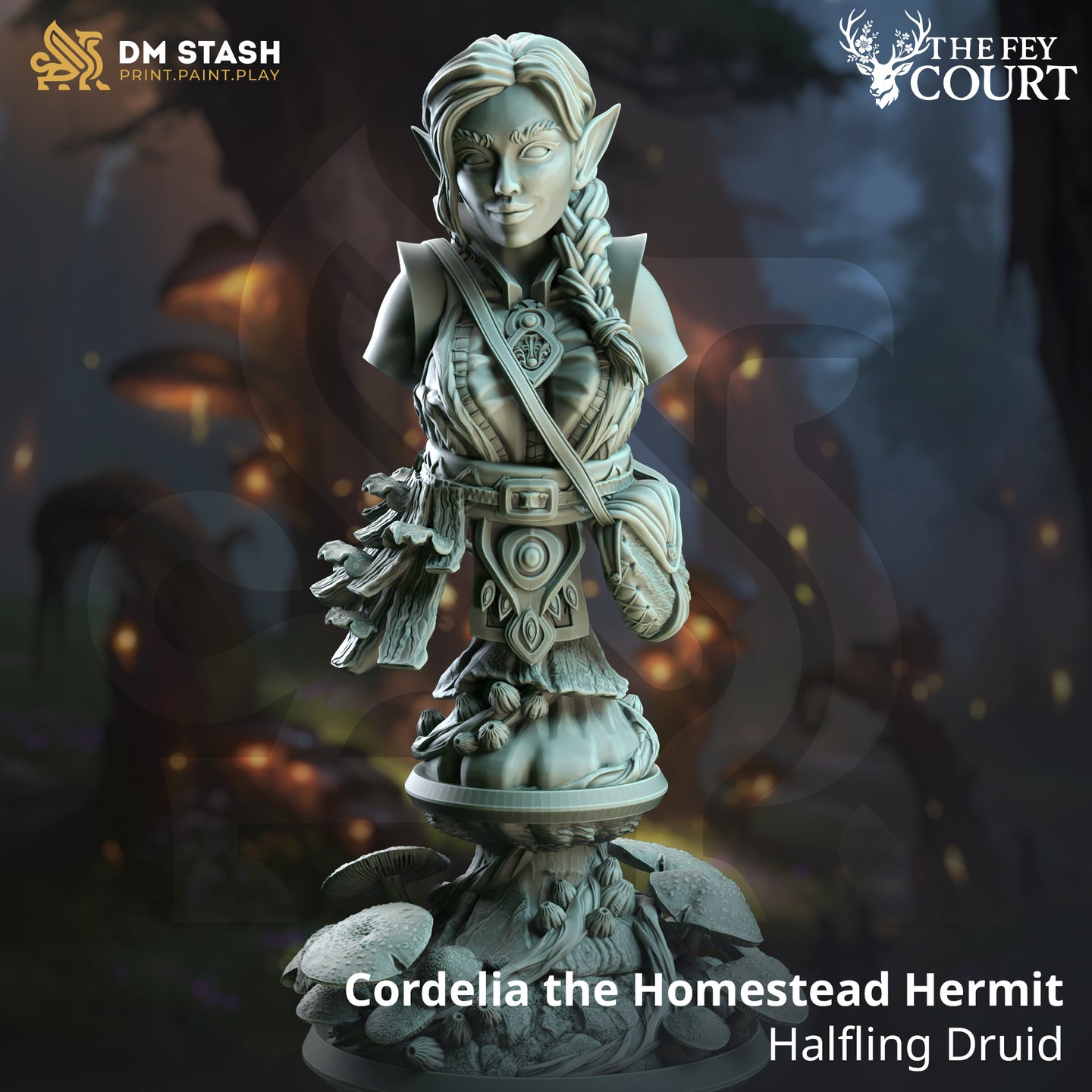 Halfling Druid (Cordelia the Homestead Hermit) Bust  by DM Stash