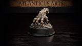 Crawling Claws by Atlanticus Arts: a headless mass of fused undead limbs lurching forward on grasping clawed fingers, contorted faces pressing outward from the body, pustules and purple veining across pale flesh, rocky scatter base.